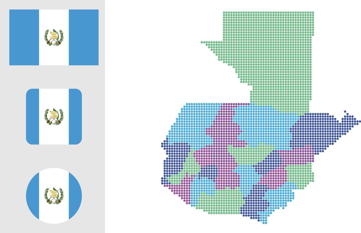 Guatemala map. and flag. flat icon symbol vector illustration