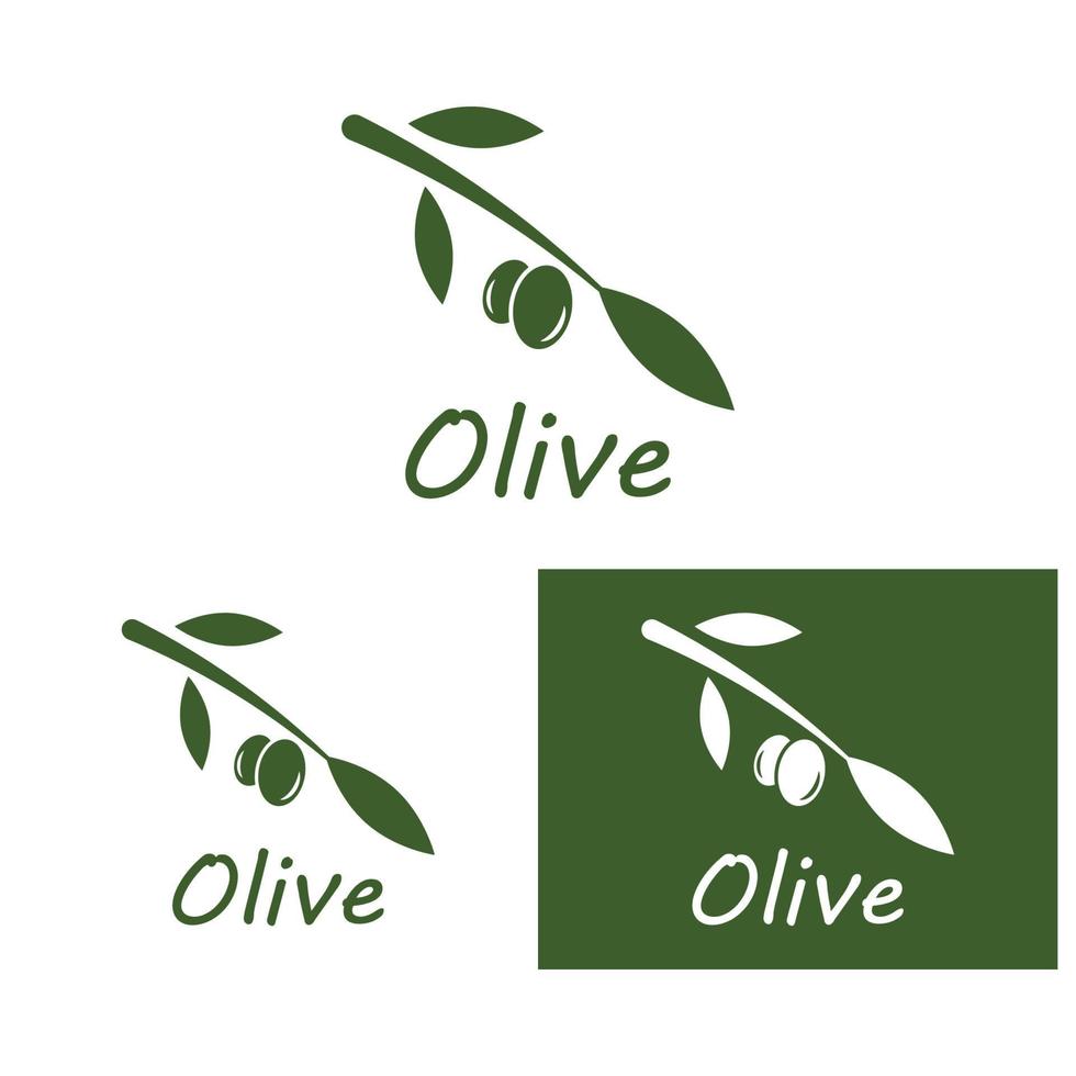 Olive oil logo nature vector