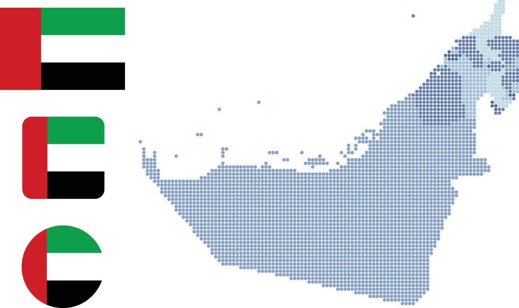 emiratos árabes unidos mapa y bandera icono plano símbolo vector ilustración