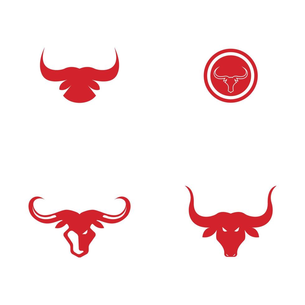 icono de vector de plantilla de logotipo de vaca