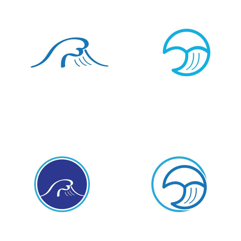 Water wave icon vector