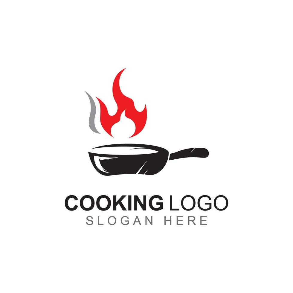 logotipos para utensilios de cocina, ollas, espátulas y cucharas de cocina. utilizando un concepto de diseño de plantilla de ilustración vectorial. vector