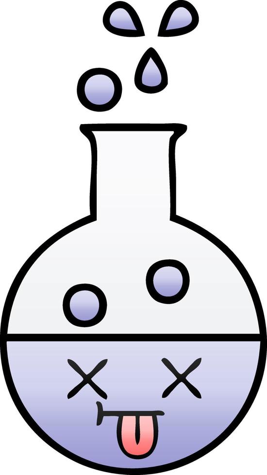 gradient shaded cartoon test tube vector