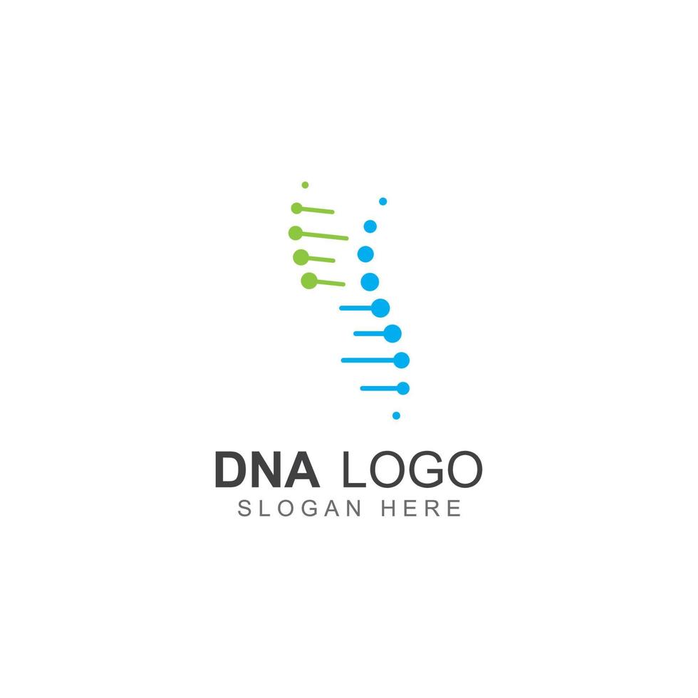 logotipo vectorial de adn. logotipo médico moderno, con diseño de plantilla de ilustración vectorial vector