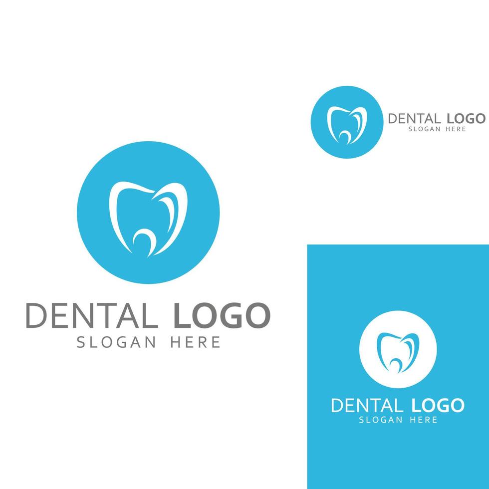 logotipo dental, logotipo para la salud dental y logotipo para el cuidado dental. usando un concepto de diseño de vector de ilustración de plantilla