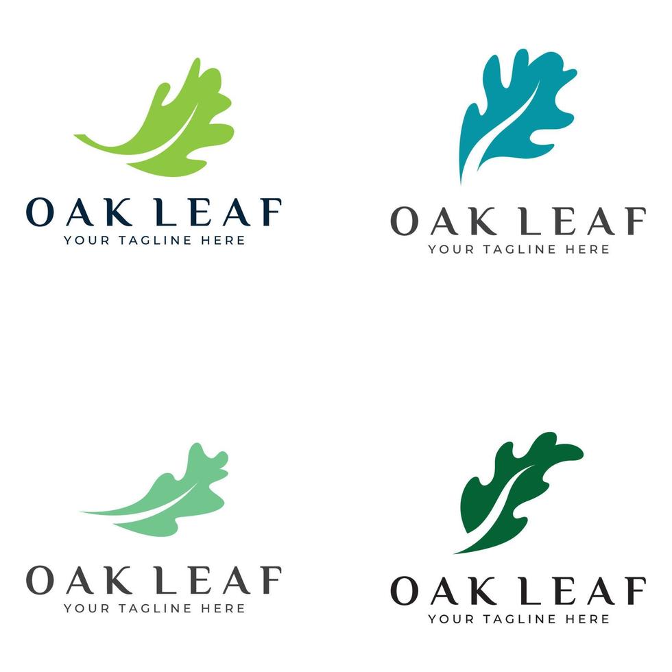 Autumn oak leaf logo and oak tree logo. With easy and simple editing of vector illustration.