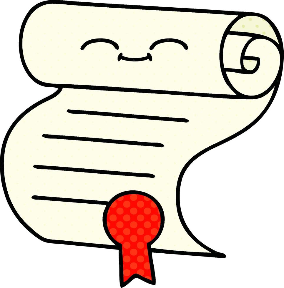 comic book style cartoon contract vector