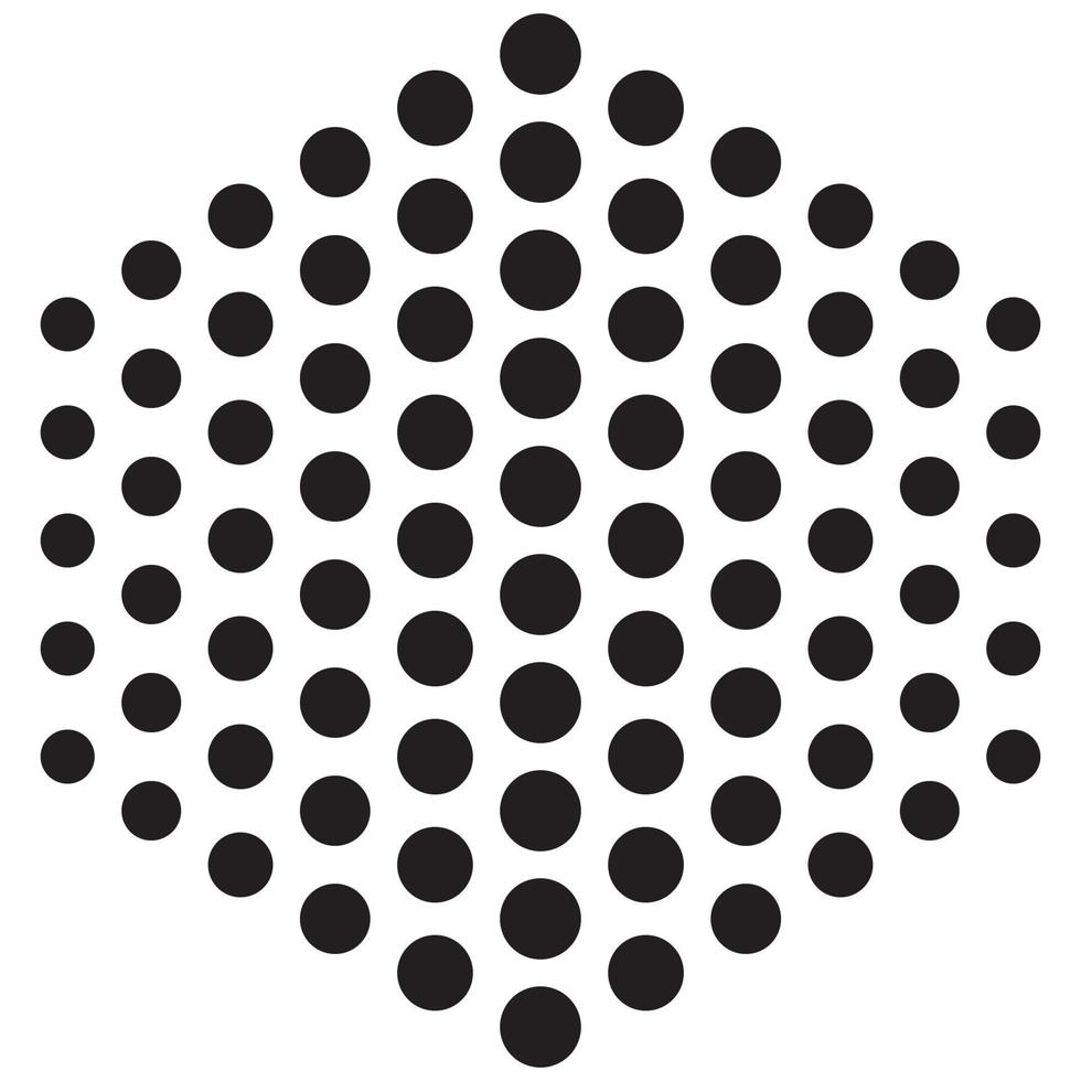 Vector illustration with hexagonal shaped dots pattern
