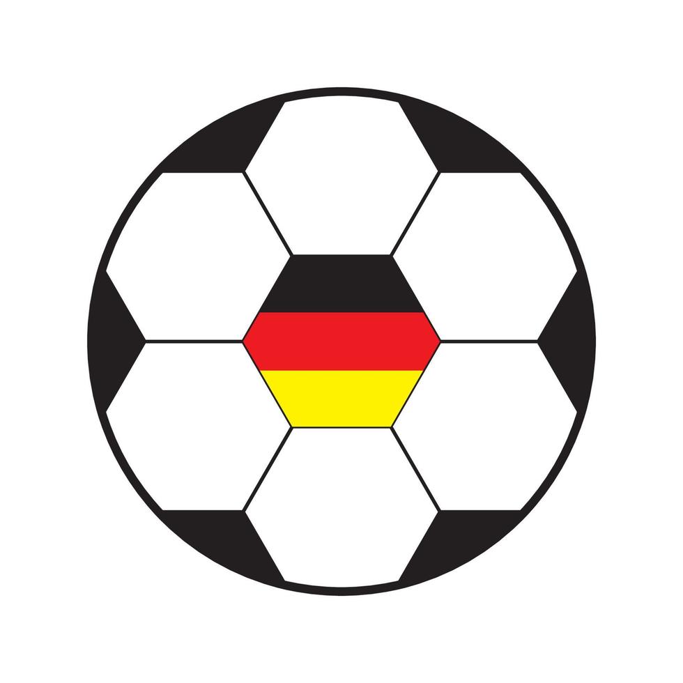 pelota con tonos de bandera alemana vector