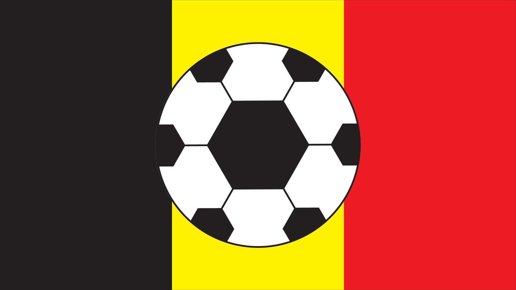 Soccer ball with belgium flag background vector