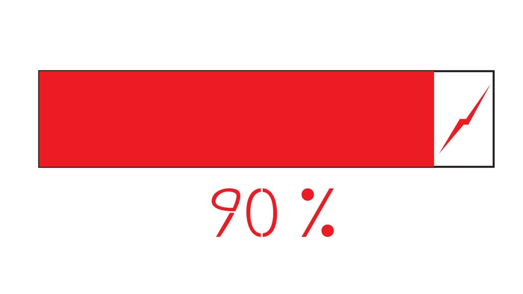 Illustration of the battery indicator showing the number vector