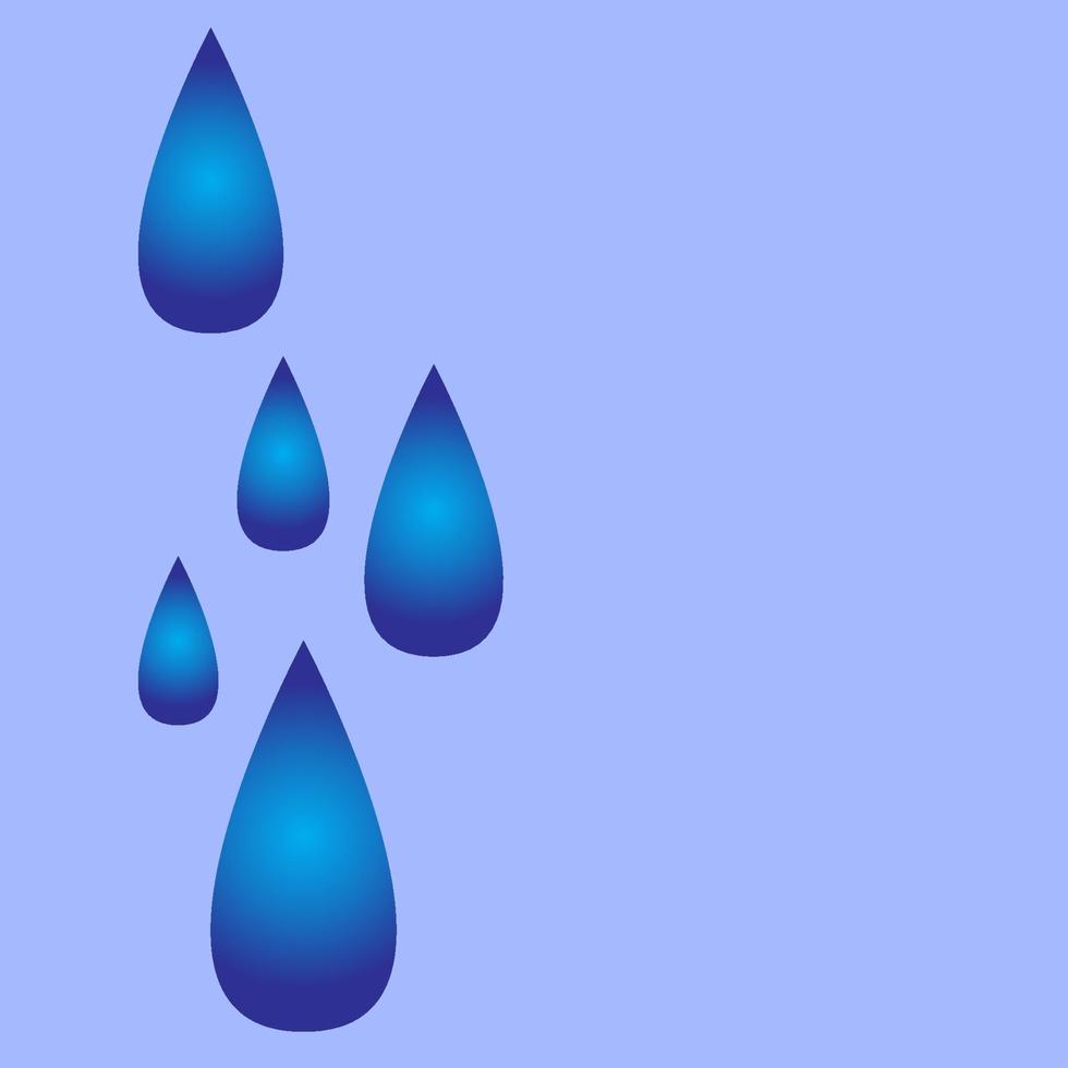 ilustración de gota de agua en azul vector