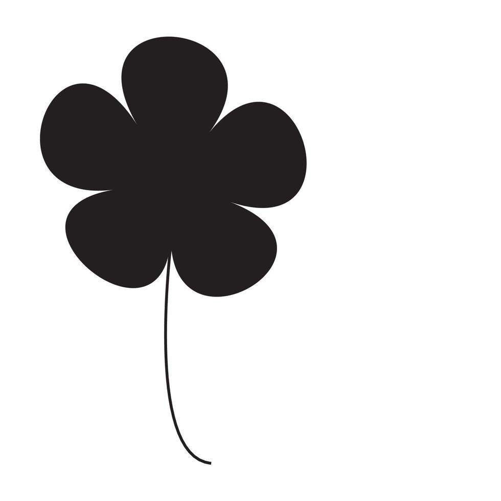 black flower silhouette on white background vector