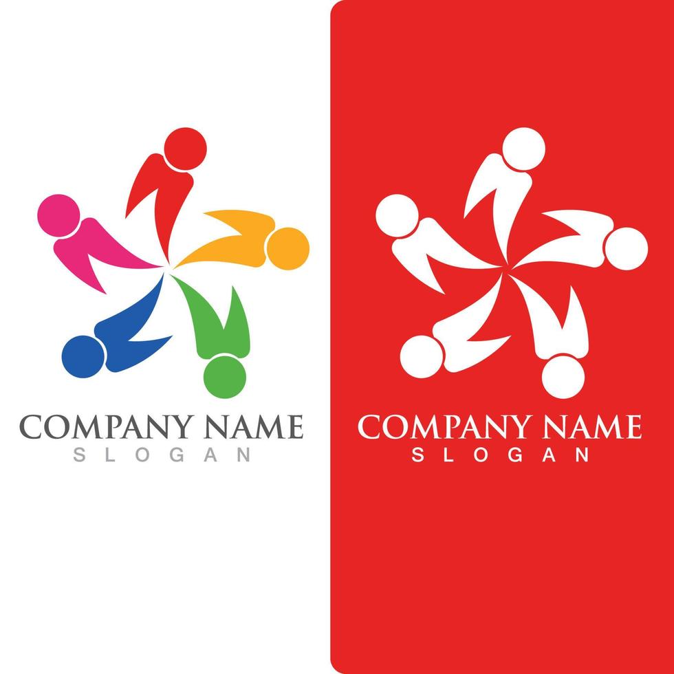 Community group logo, network and social icon vector