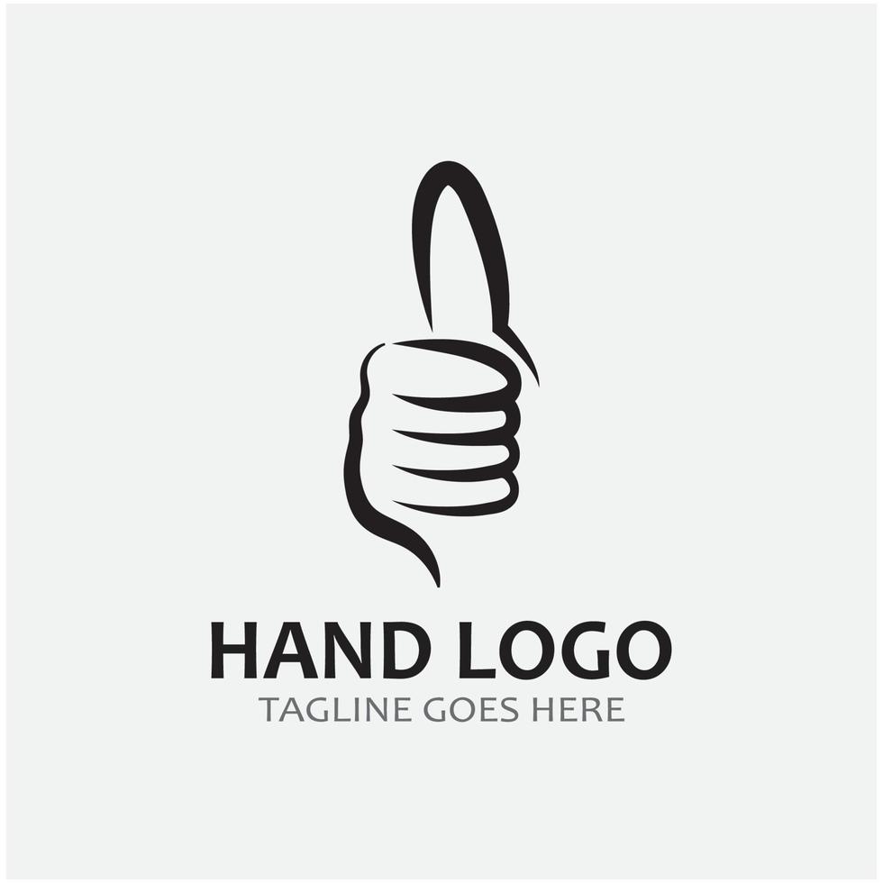 Hand logo icon vector design template illustration
