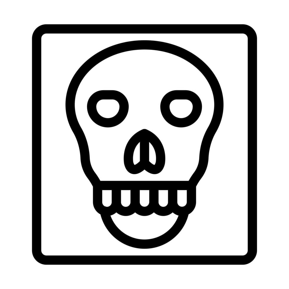Skull X-ray Icon Design vector