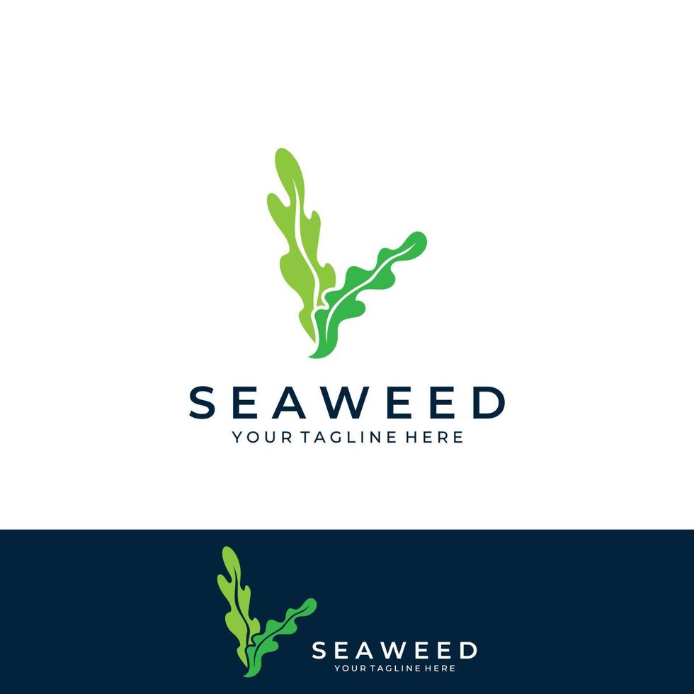 Seaweed logo with template illustration vector design.