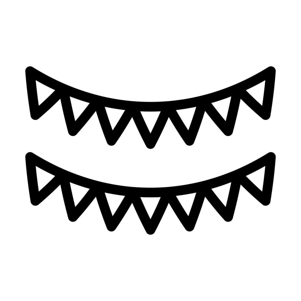 Bunting Icon Design vector