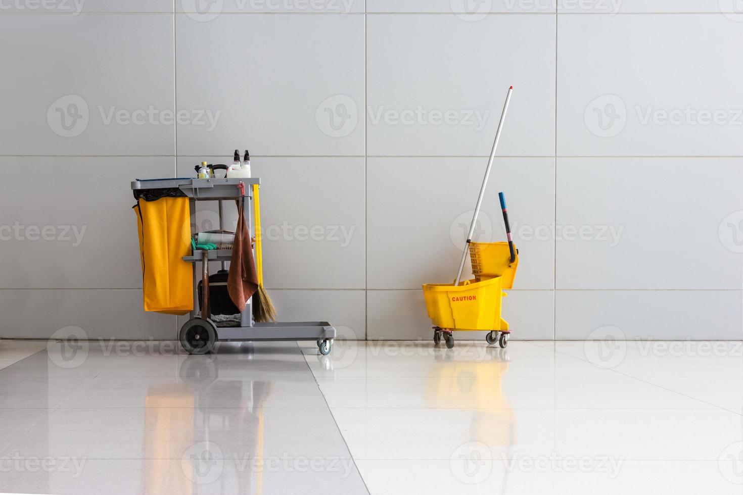 cleaning equipment in hallway photo