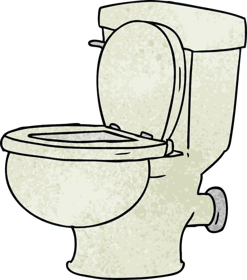 textured cartoon doodle of a bathroom toilet vector