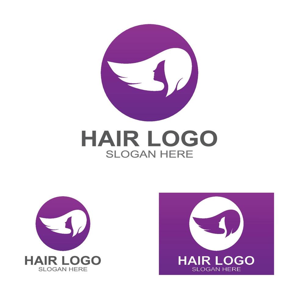 ilustración de plantilla de diseño de vector de icono de corte de pelo de estilo