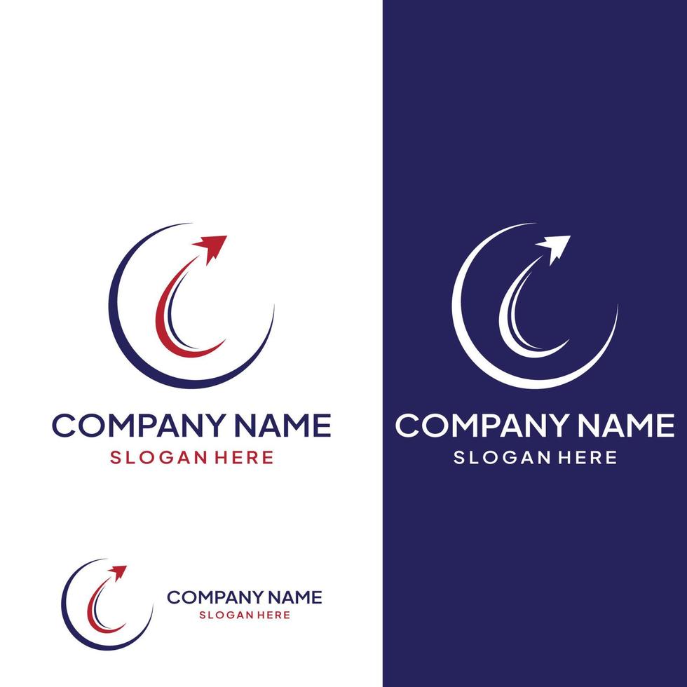 Logistics company vector logo, arrow icon logo, fast digital delivery logo. Using simple and easy logo vector editing.