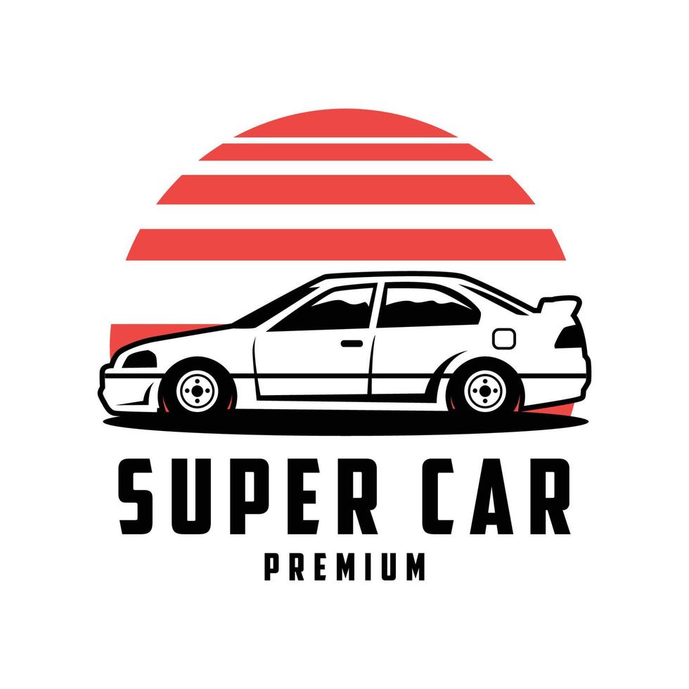 ilustración vector de plantilla de logotipo de coche clásico