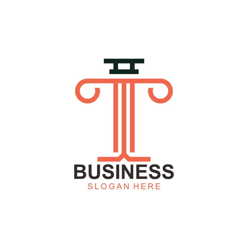 law firm logo template in white background vector