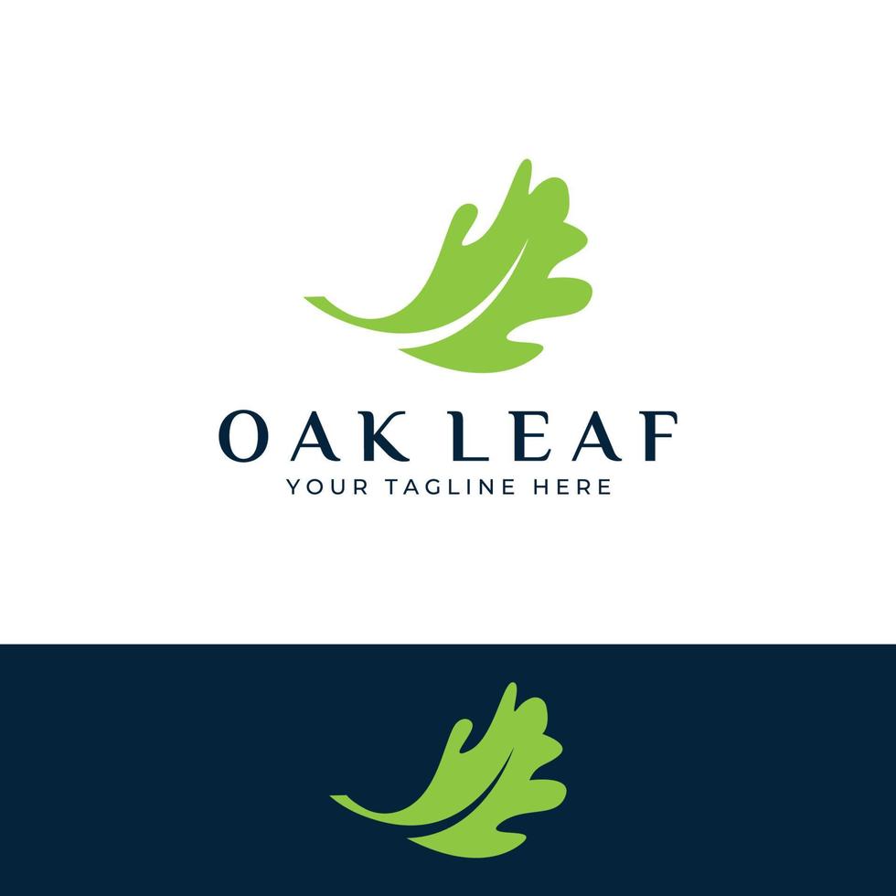 Autumn oak leaf logo and oak tree logo. With easy and simple editing of vector illustration.