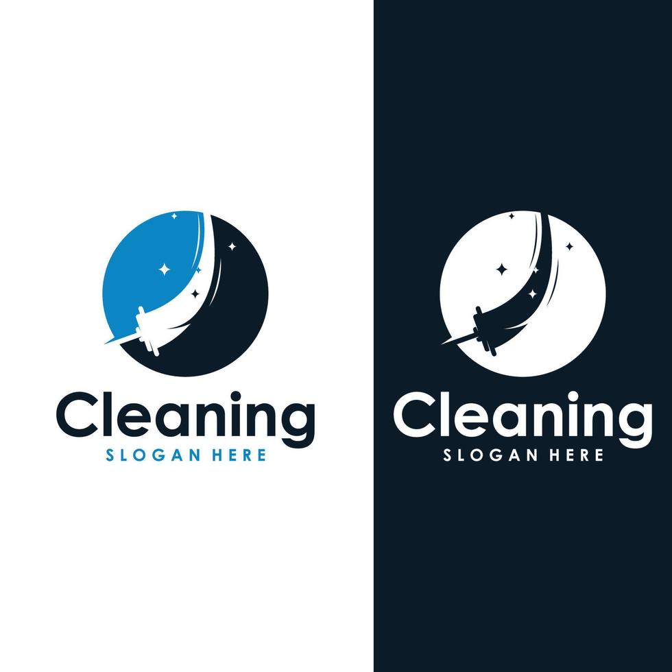 Cleaning logo, cleaning protection logo and house cleaning logo.With a template illustration vector design concept.
