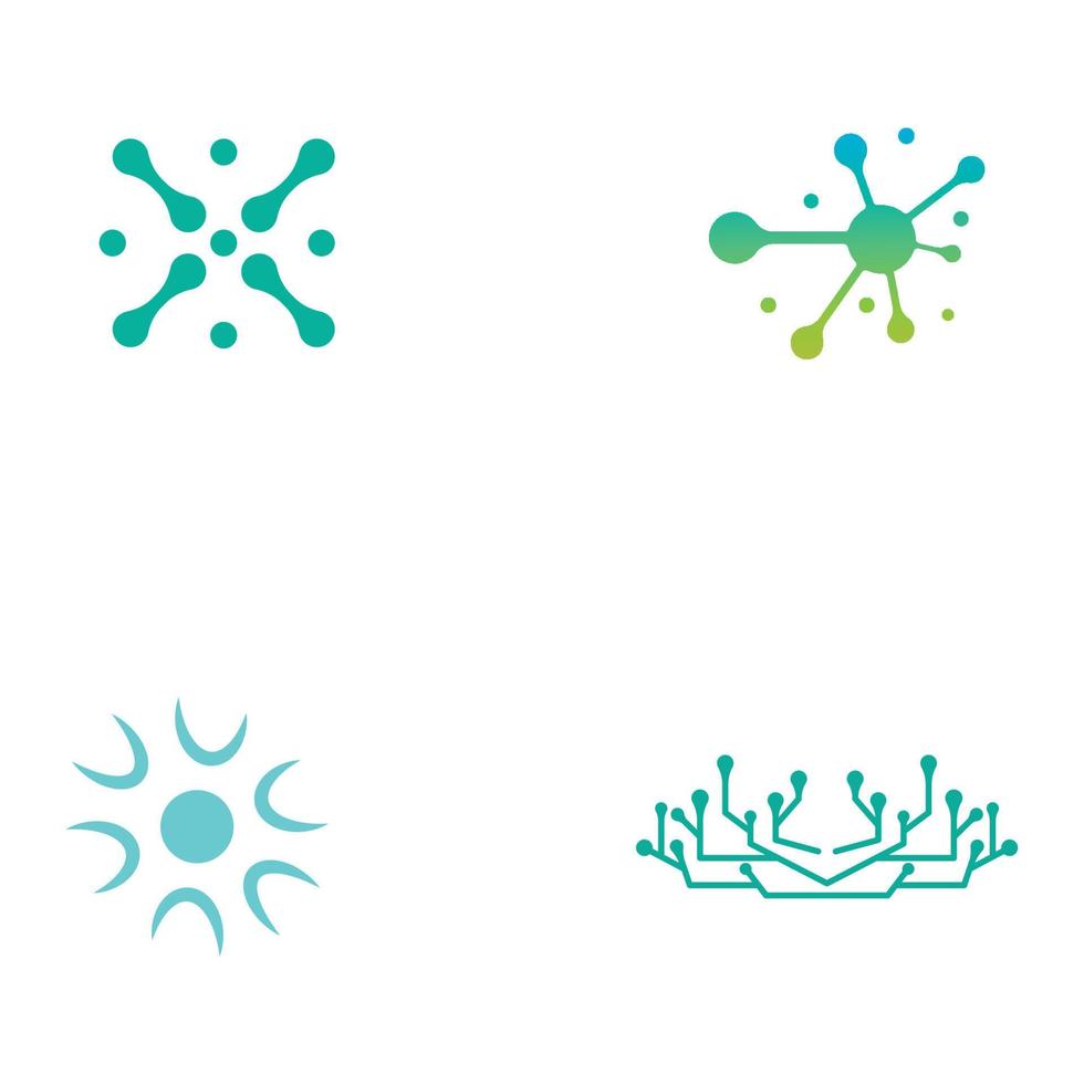 Neuron logo or nerve cell logo with concept vector illustration template.