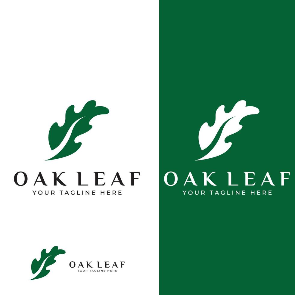 Autumn oak leaf logo and oak tree logo. With easy and simple editing of vector illustration.