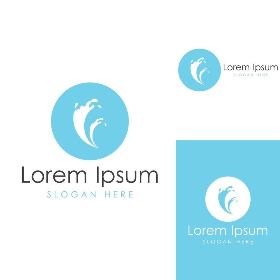 Water wave logo and Sea wave logo or beach water wave, with vector design concept of symbol illustration template.