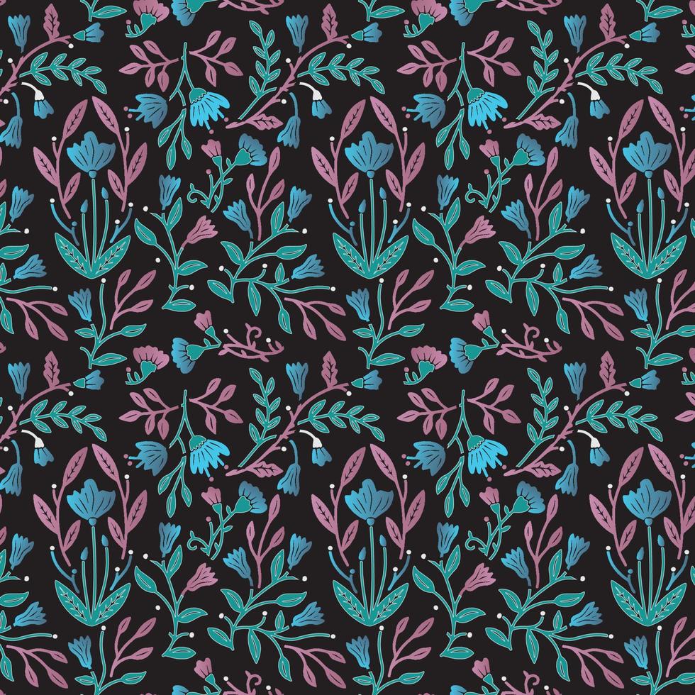 colorful floral seamless pattern vector