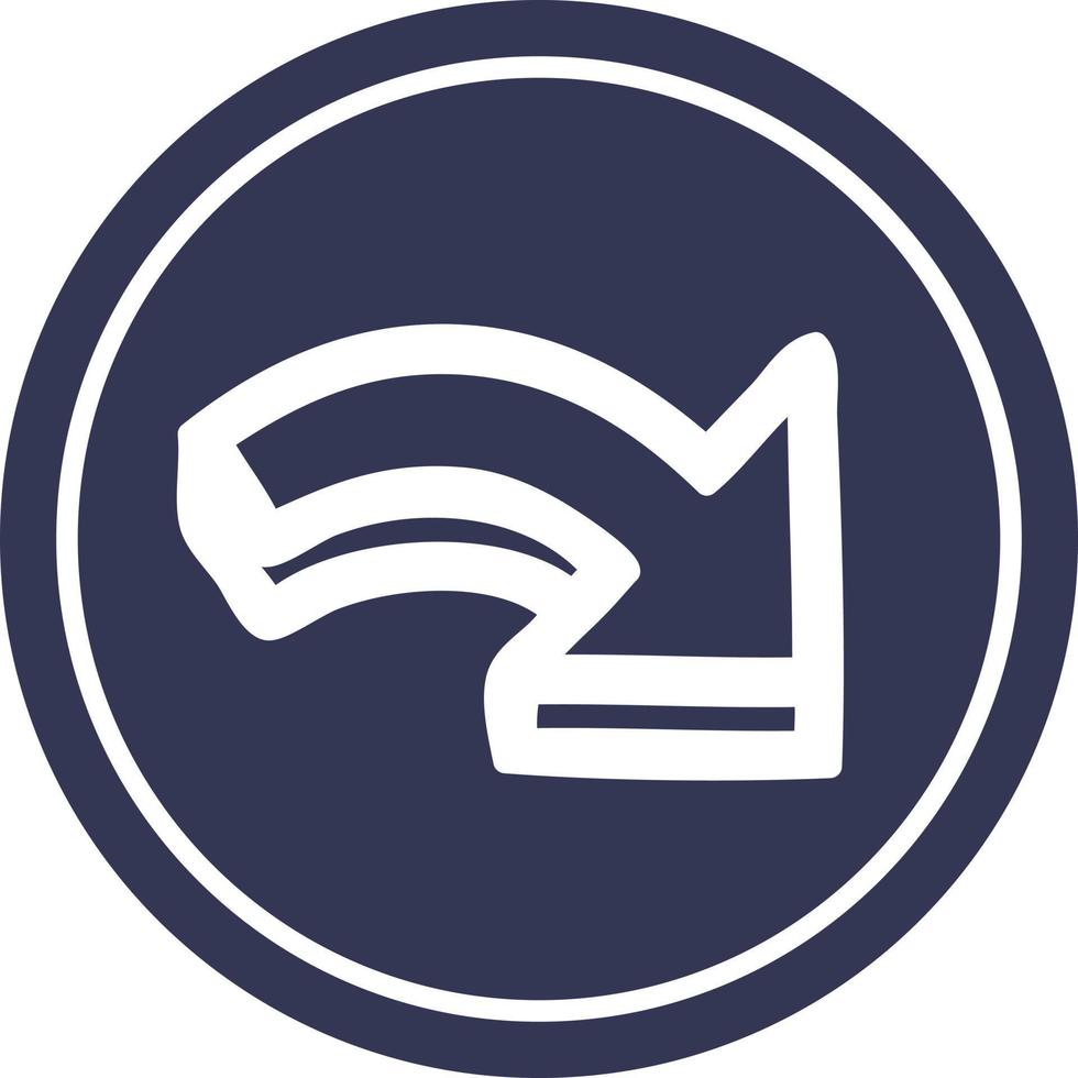 direction arrow circular icon vector