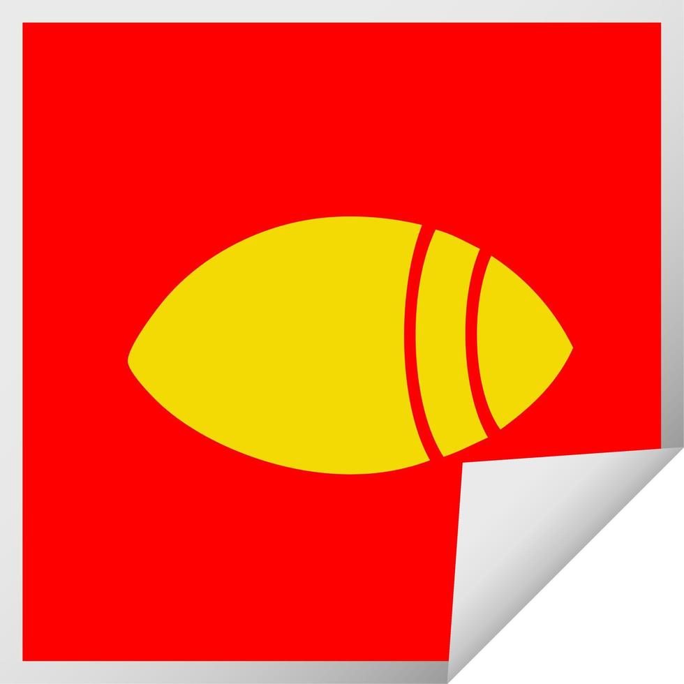 square peeling sticker cartoon eye looking to one side vector