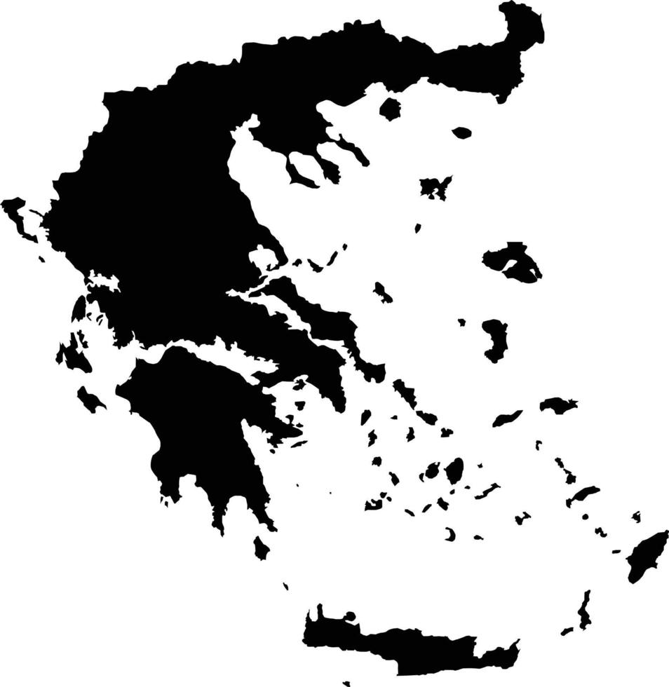 mapa de Grecia sobre fondo blanco. signo de mapa de grecia. estilo plano vector