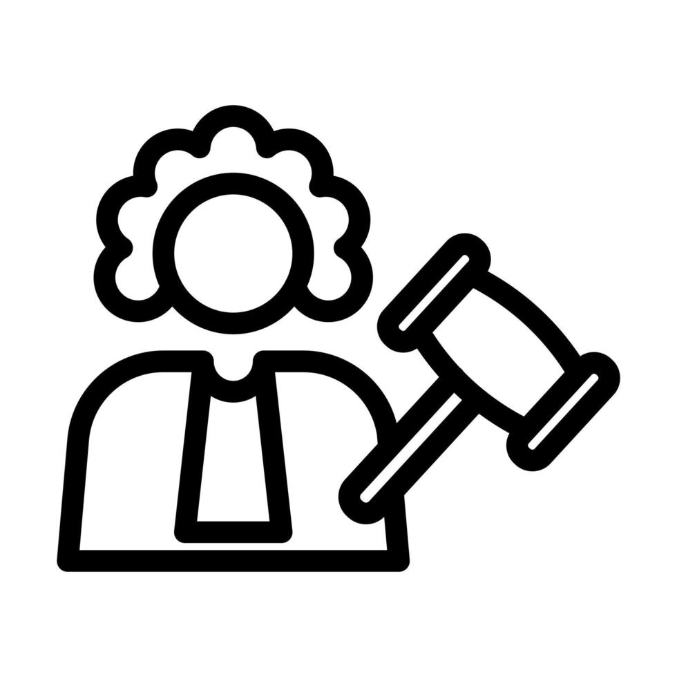 Judge Giving Order Icon Design vector