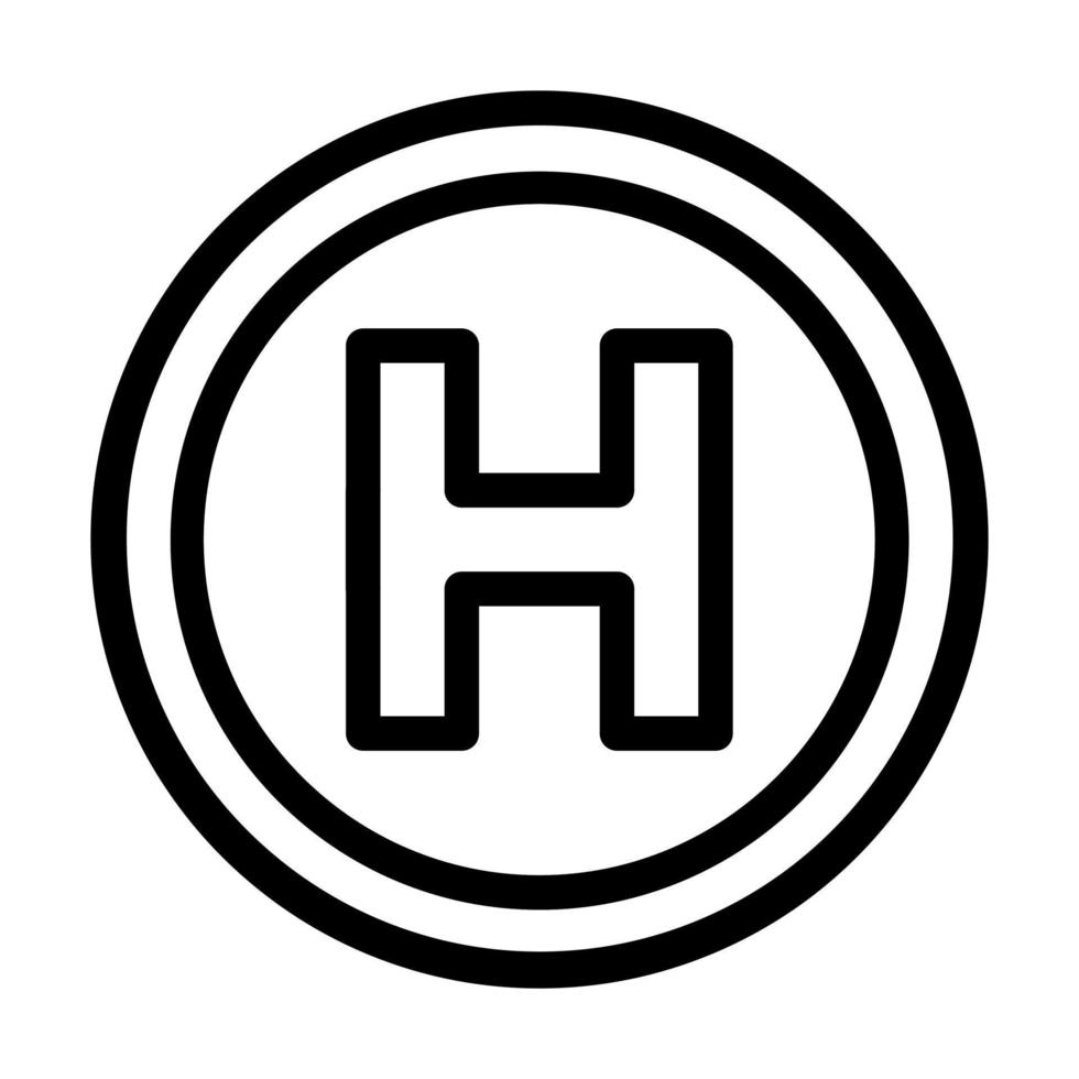 Helipad Icon Design vector