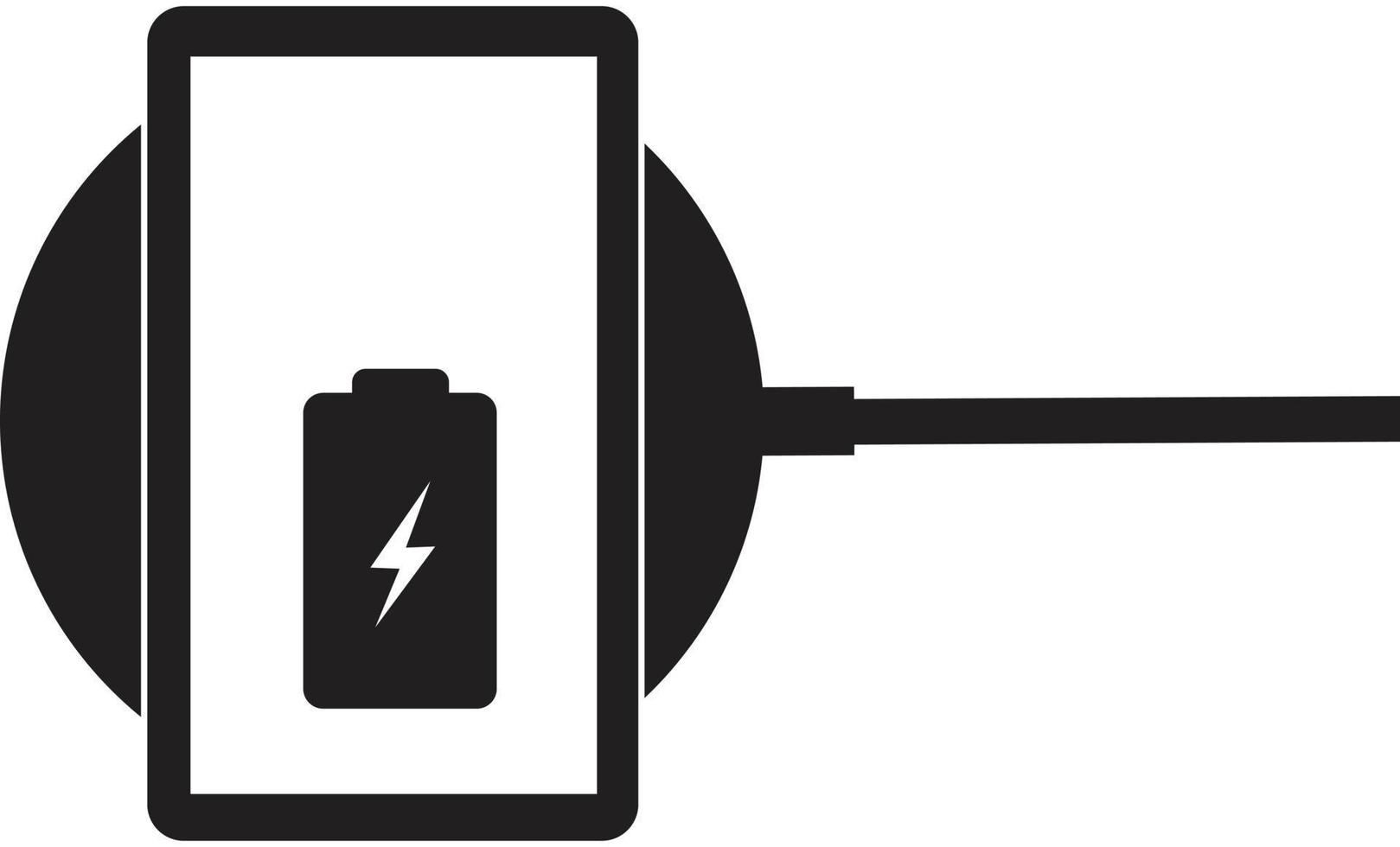 Smartphone charging on wireless charger. Wireless charging smartphone sign. flat style. vector