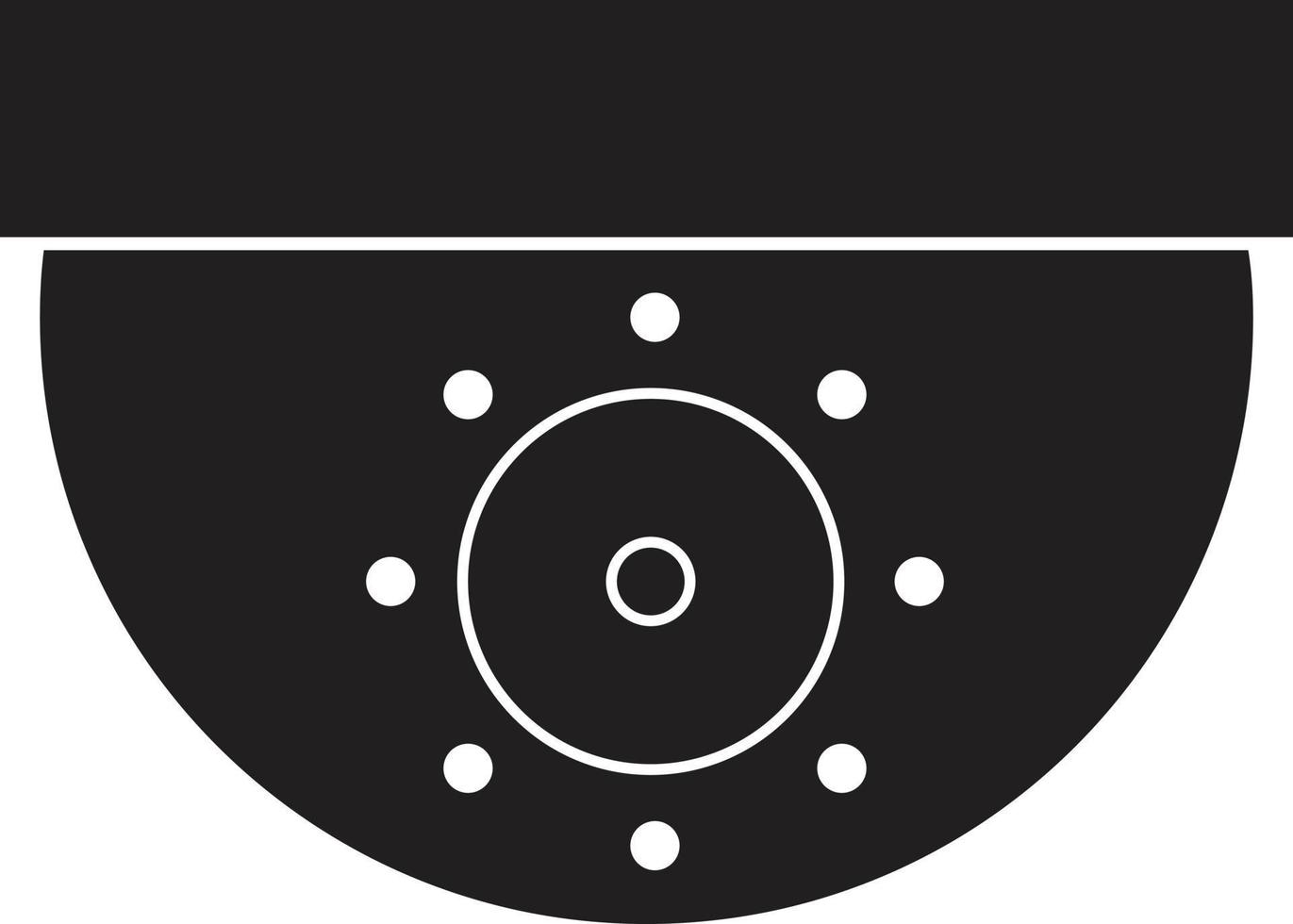 Dome CCTV icon on white background. ceiling mounted surveillance camera sign. surveillance dome camera symbol. flat style. vector