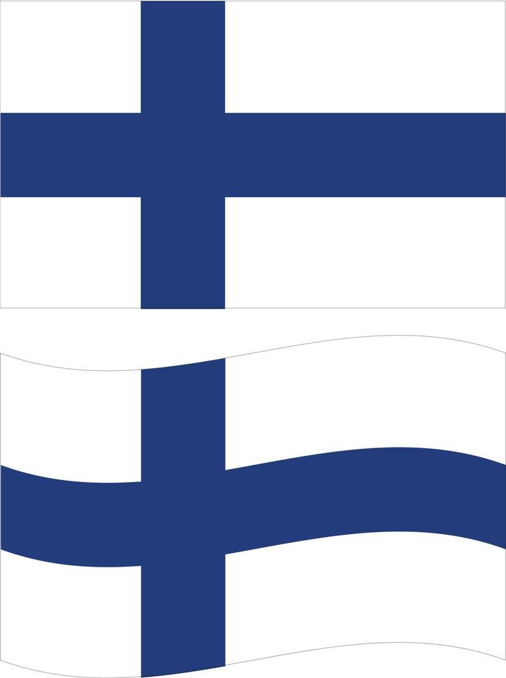 Flag of Finland on white background. National Finland flag. flat style. vector