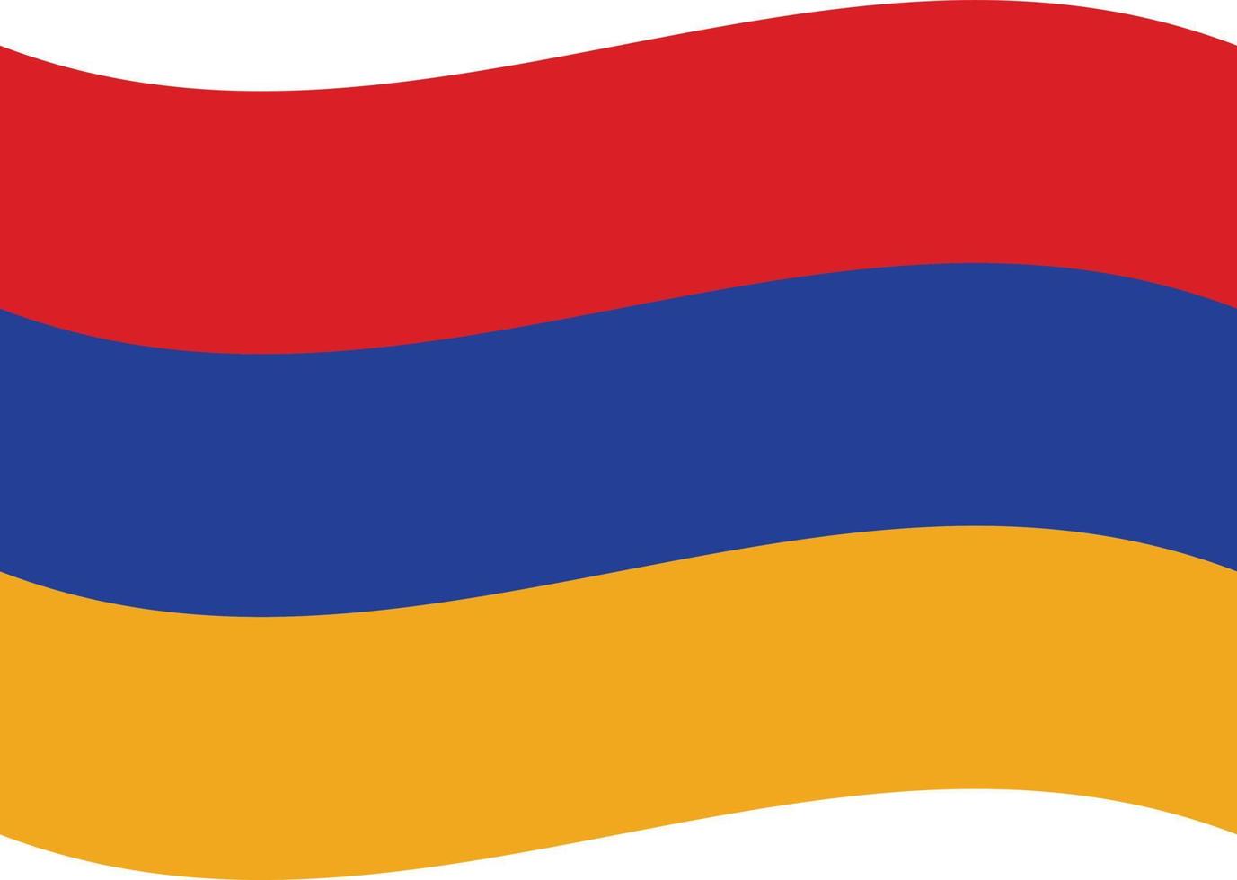 Armenian waving flag on white background. National Armenia flag. flat style. vector