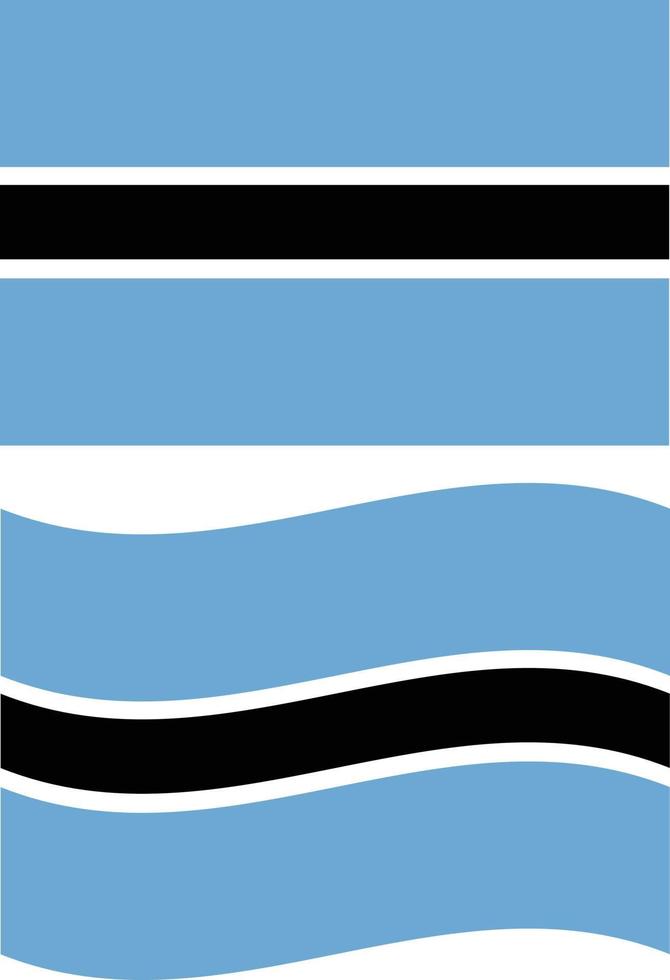 Botswana flag on white background. waving of botswana flag. flat style. vector