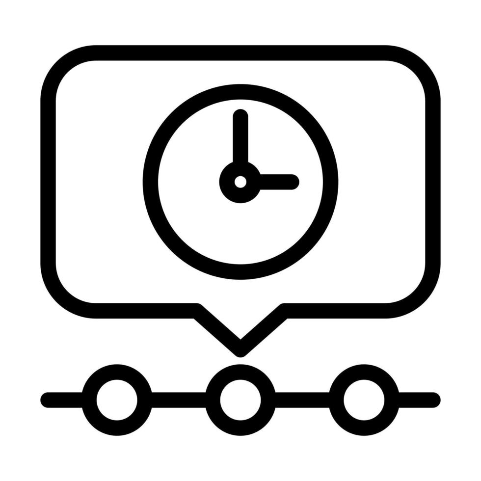 Date And Time Line Icon vector