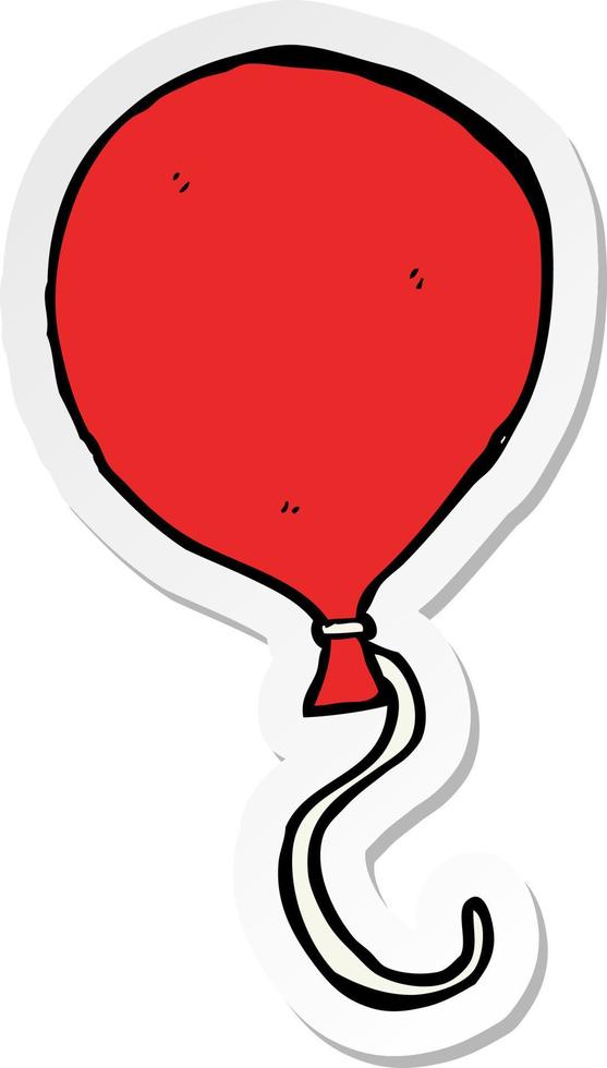 sticker of a cartoon balloon vector