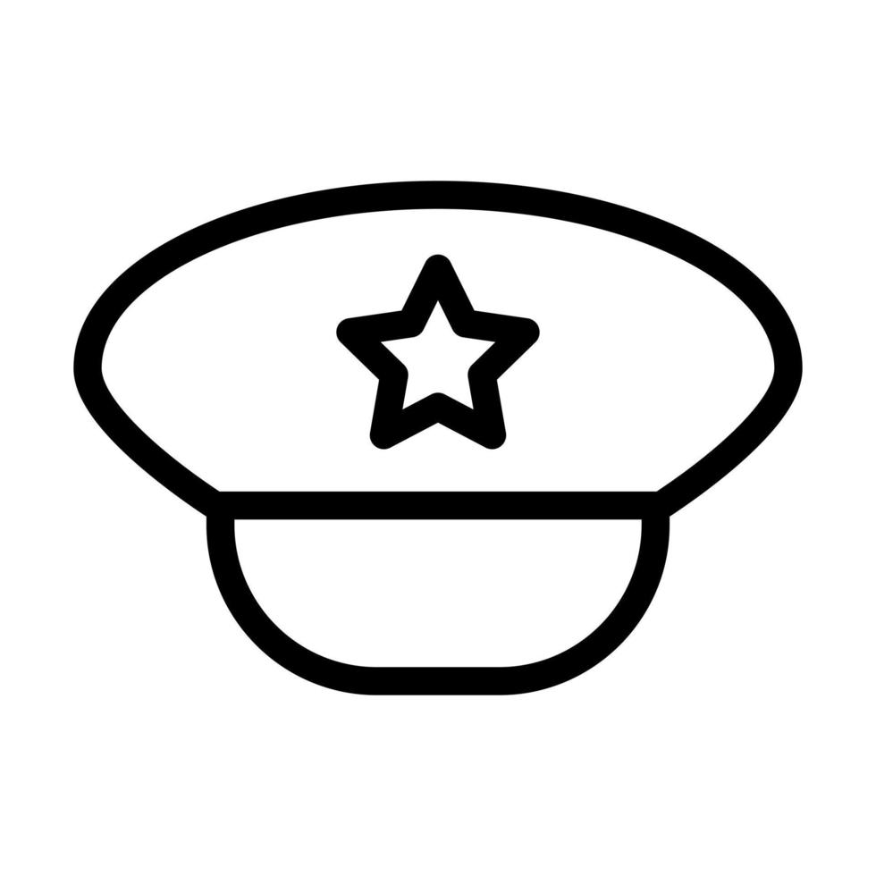 diseño de icono de sombrero militar vector