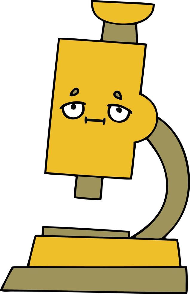 cute cartoon microscope vector