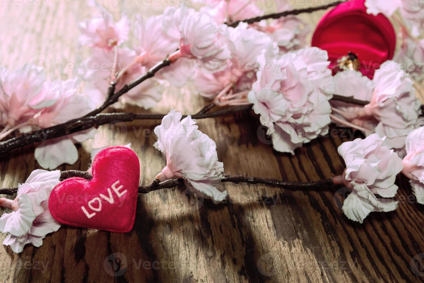 heart-shaped in jewelry box photo