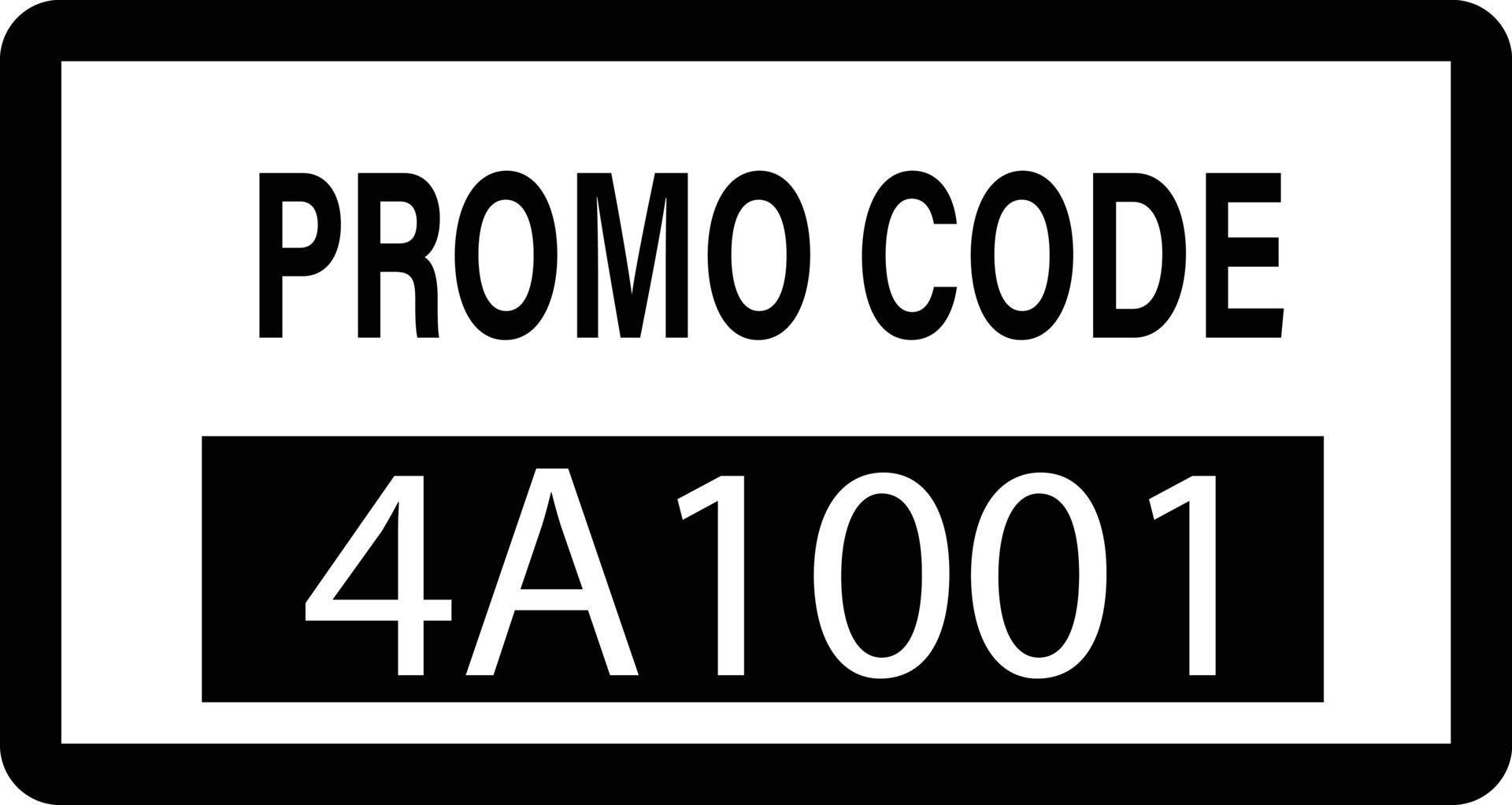Promo code icon on white background. coupon code sign. flat style
